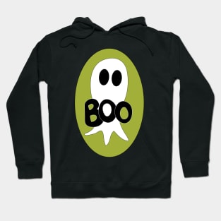 Cute Halloween ghost cartoon with BOO text Hoodie